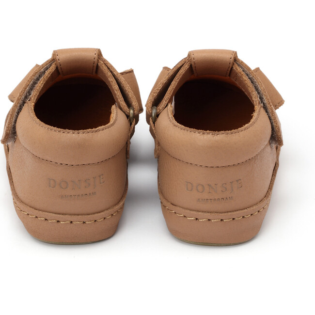 Xan Classic Dog Leather T-Bar Shoes, Hazelnut - T-Straps - 5