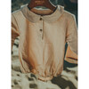 Philly Baggy Fit Collared Romper, Light Mocha - Onesies - 7