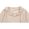 Ina Ruffled Collar Wrap Blouse, Powder - Blouses - 4