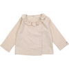 Ina Ruffled Collar Wrap Blouse, Powder - Blouses - 5