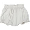 Leitha Elasticated Ruffled Hem Bloomers, White - Bloomers - 1 - thumbnail