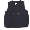 Dogan Padded Waistcoat, Night Sky Blue - Vests - 1 - thumbnail