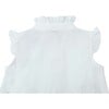 Teffi Short Ruffled Sleeves Blouse, Off-White - Blouses - 5