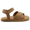 Otis Cross-Strap Leather Sandals, Taupe - Sandals - 4