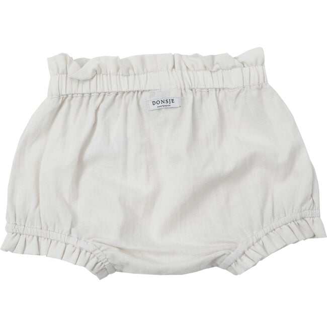 Leitha Elasticated Ruffled Hem Bloomers, White - Bloomers - 3