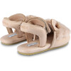 Romi Fluffy Bunny Velcro Strap Leather Sandals, Light Rust - Sandals - 4 - thumbnail