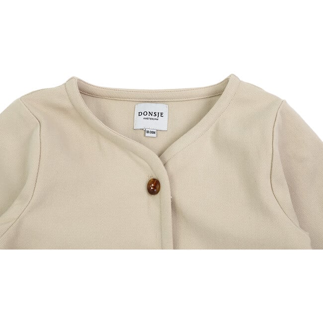 Tup Buttoned Cardigan, Sand Stone - Cardigans - 3