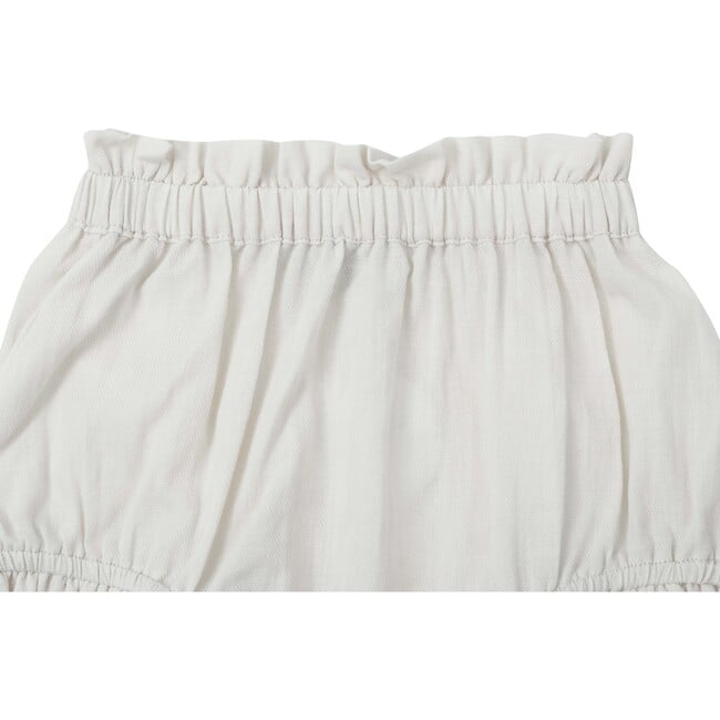 Leitha Elasticated Ruffled Hem Bloomers, White - Bloomers - 4