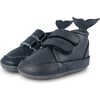 Levin Whale Tail 2-Velcro Strap Leather Shoes, Petrol Grain - Sneakers - 1 - thumbnail