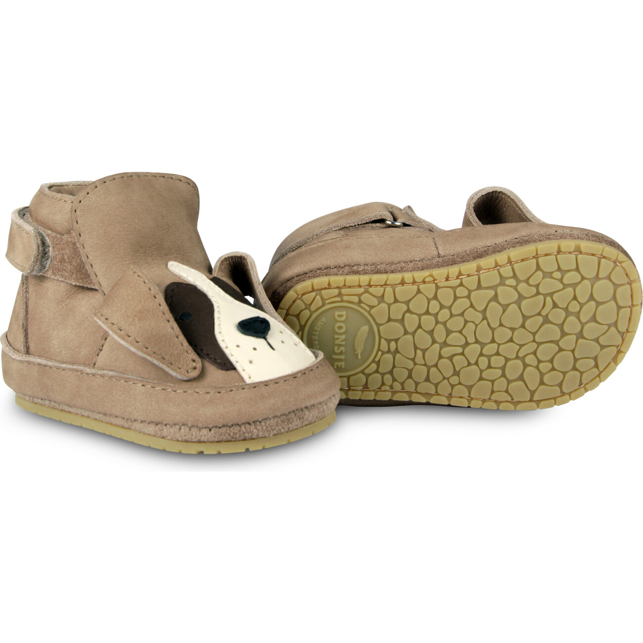 Morris Saint Bernard Velcro Back Strap Nubuck Shoes, Truffle