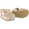 Romi Fluffy Bunny Velcro Strap Leather Sandals, Light Rust - Sandals - 6