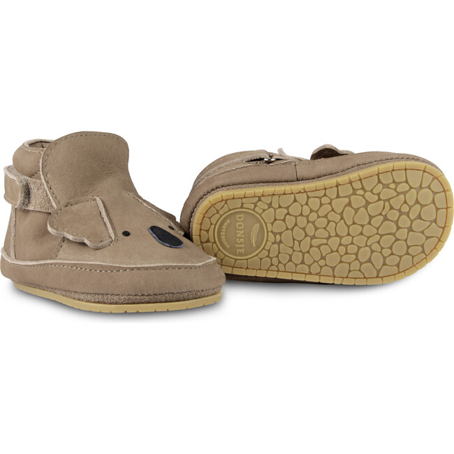 Morris Koala Velcro Back Strap Nubuck Shoes, Truffle - Booties - 6