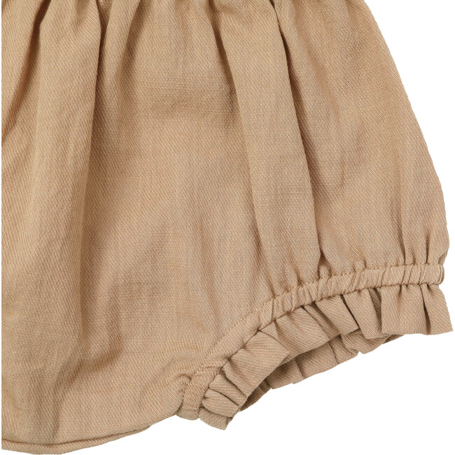 Leitha Elasticated Ruffled Hem Bloomers, Warm Clay - Bloomers - 4