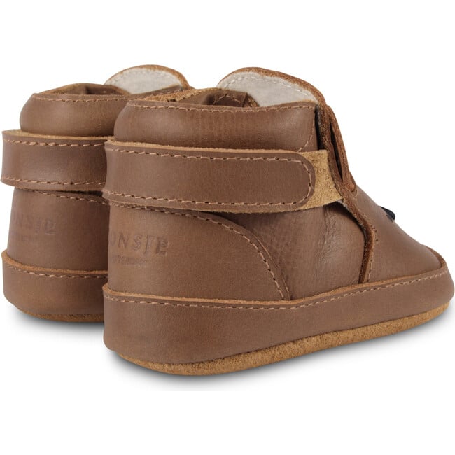 Morris Bear Velcro Back Strap Classic Leather Shoes, Cognac - Booties - 4