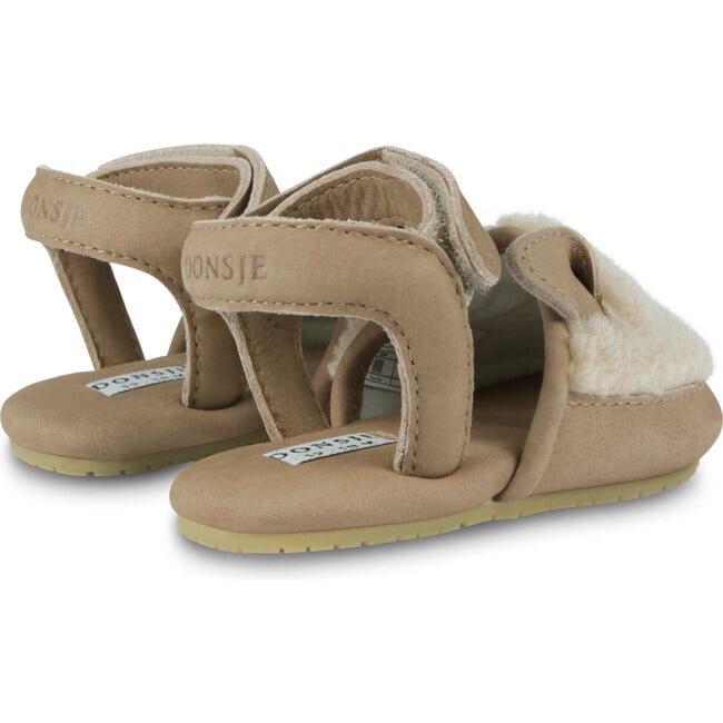 Romi Alpaca Velcro Strap Nubuck Sandals, Truffle - Sandals - 4