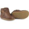 Morris Bear Velcro Back Strap Classic Leather Shoes, Cognac - Booties - 6