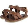 Tobi Cross Strap Classic Leather Sandals, Cognac - Sandals - 1 - thumbnail