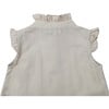 Teffi Short Ruffled Sleeves Blouse, Light Powder - Blouses - 6