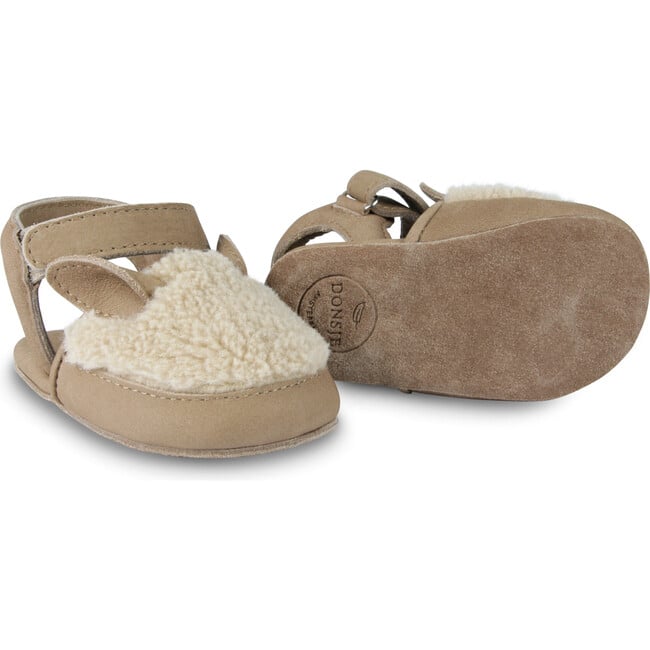 Romi Alpaca Velcro Strap Nubuck Sandals, Truffle - Sandals - 5