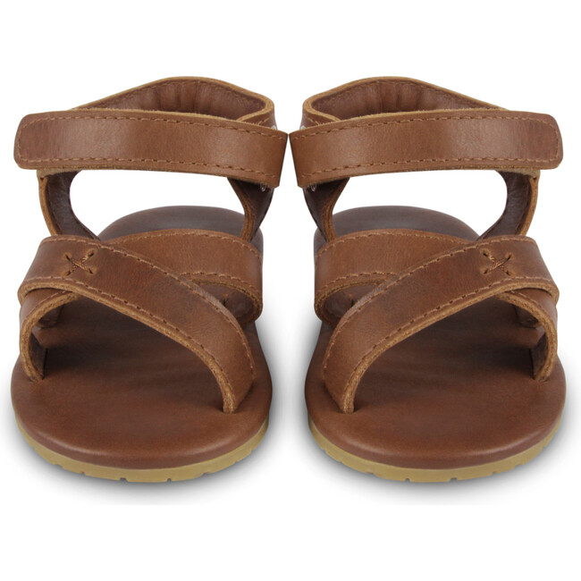 Tobi Cross Strap Classic Leather Sandals, Cognac - Sandals - 2
