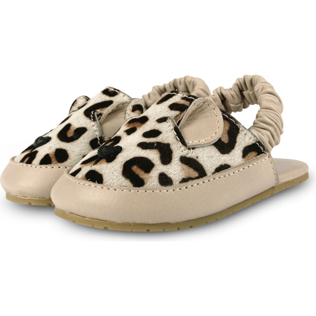 Vallie Spotted Cow Hair Sandals, Leopard