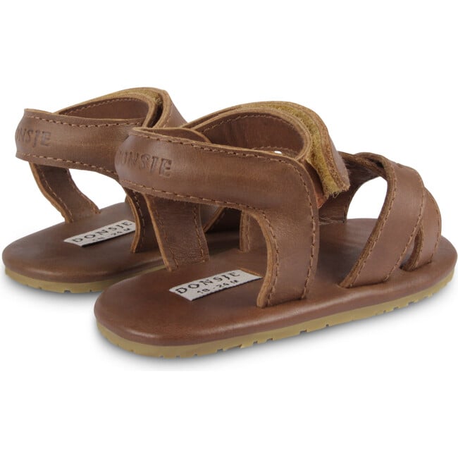 Tobi Cross Strap Classic Leather Sandals, Cognac - Sandals - 3