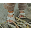 Tobi Cross Strap Leather Sandals, Cream - Sandals - 2