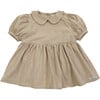 Farah Short Puff Sleeve Dress, Light Mocha - Dresses - 1 - thumbnail