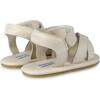 Tobi Cross Strap Leather Sandals, Cream - Sandals - 4 - thumbnail