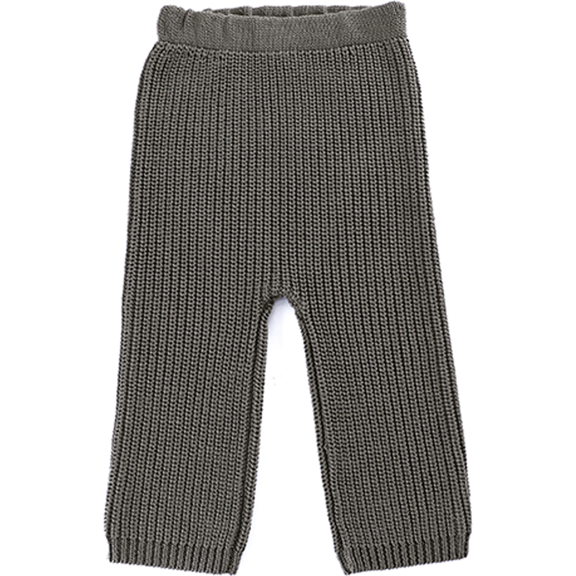 Luca Rib Knit Cuffed Trousers, Silver Sage - Pants - 1