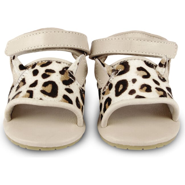 Alina Classic Leather Leopard Sandals, Ivory - Sandals - 3