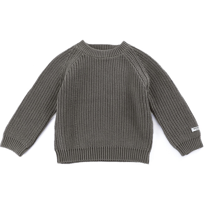 Jade Rib Knit Cuffed Pull-On Sweater, Silver Sage