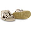 Alina Classic Leather Leopard Sandals, Ivory - Sandals - 6