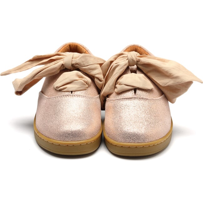 Emilia Organza Leather Shoes, Powder Metallic - Sneakers - 3