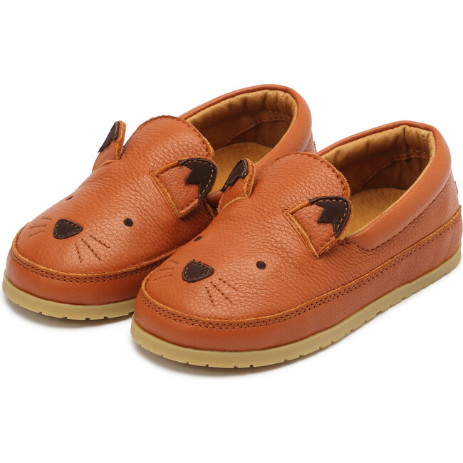 Kifi Fox Leather Slip-On Shoes, Maple
