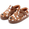 Xan Exclusive Bambi Spotted Cow Hair T-Bar Shoes, Brown - T-Straps - 1 - thumbnail