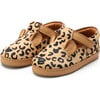 Xan Exclusive Spotted Cow Hair T-Bar Shoes, Leopard - T-Straps - 1 - thumbnail