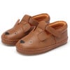 Xan Classic Bear Leather T-Bar Shoes, Cognac - T-Straps - 1 - thumbnail