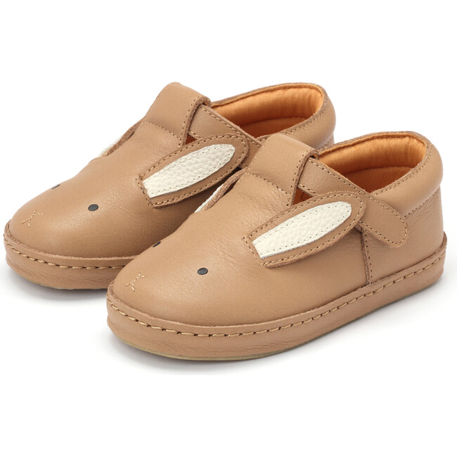 Xan Classic Bunny Leather T-Bar Shoes, Taupe