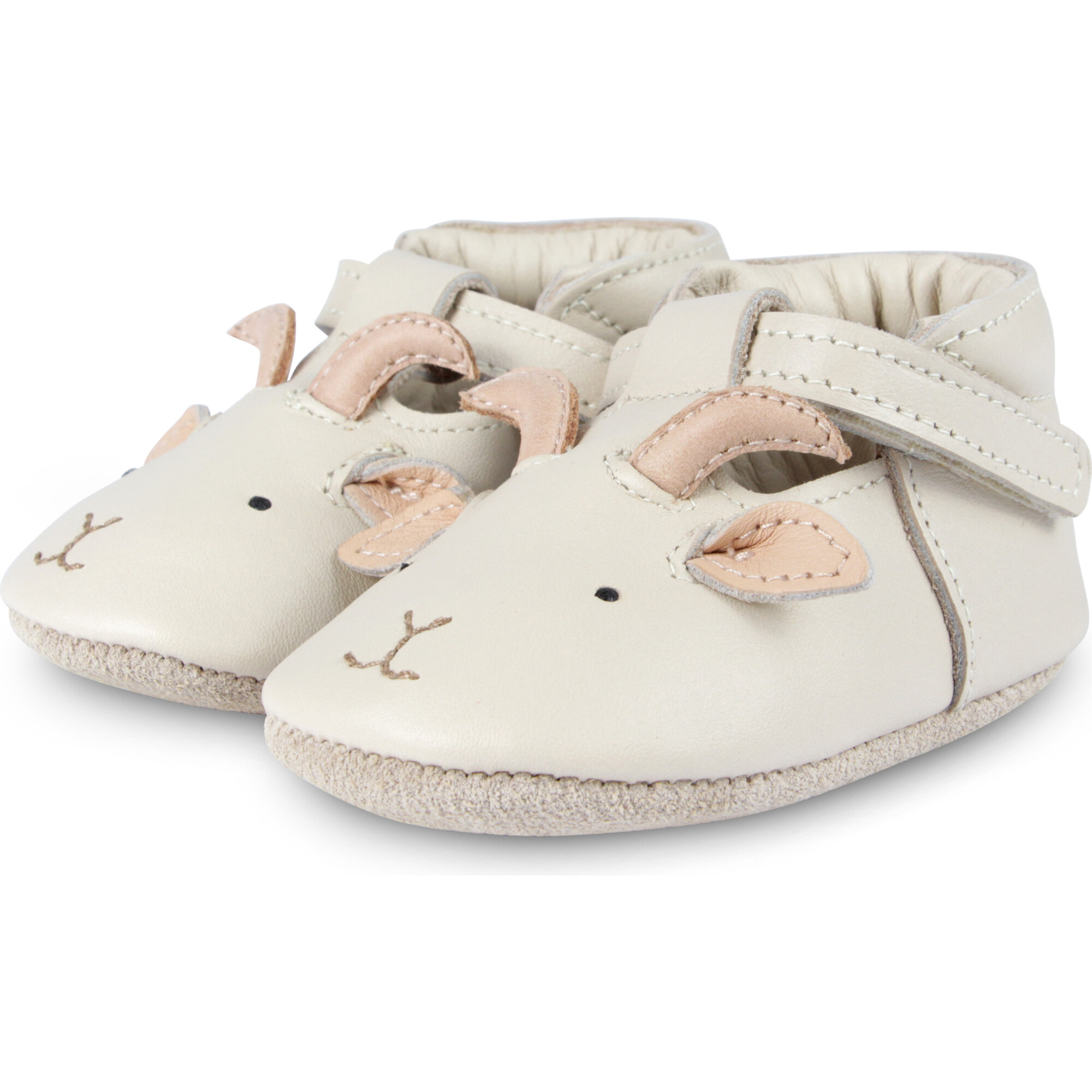 Spark Special Goat Leather T-Bar Shoes, Cream - T-Straps - 1