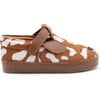 Xan Exclusive Bambi Spotted Cow Hair T-Bar Shoes, Brown - T-Straps - 4