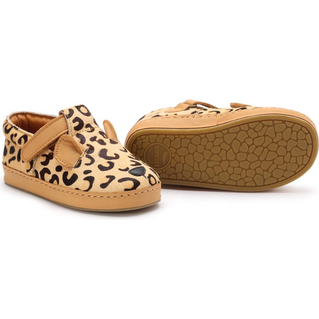 Xan Exclusive Spotted Cow Hair T-Bar Shoes, Leopard - T-Straps - 6