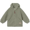 Recycled Liff Teddy Fleece Jacket, Vert - Fleece & Sherpa Jackets - 1 - thumbnail