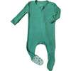 Rib Knit Bamboo Footed Sleeper, Billard - Footie Pajamas - 1 - thumbnail