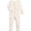 Peyton 2-Way Zipper Ribbed Fold-Over Cuff Footed Sleeper, Whale - Footie Pajamas - 1 - thumbnail