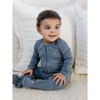 Peyton 2-Way Zipper Ribbed Fold-Over Cuff Footed Sleeper, School Of Fish - Footie Pajamas - 2