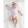 Rose Pointelle Cross-Chest Snaps Kimono Bodysuit, Wisteria - Bodysuits - 2