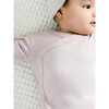 Rose Pointelle Cross-Chest Snaps Kimono Bodysuit, Wisteria - Bodysuits - 3