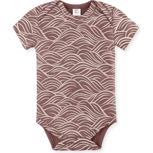 Afton Organic Short Sleeve Print Bodysuit, Swell
