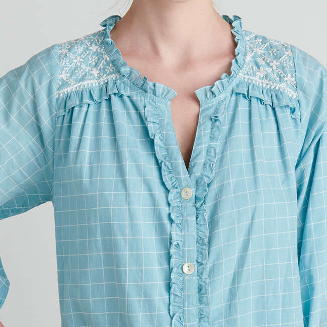 Womens Marielle Dress, Blue Tattersall - Dresses - 2